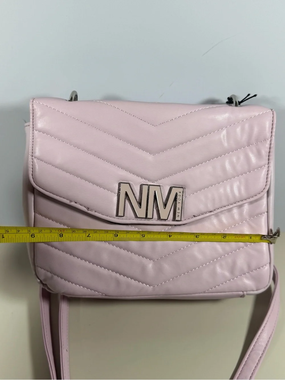 Nicole Miller Quilted Light Pink NM Crossbody Bag
